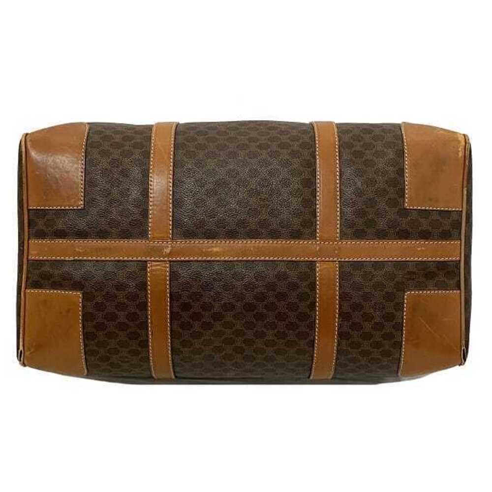 Celine Boston Bag Brown Gold Macadam Handbag Leather Travel Zipper Logo All - Picture 4 of 10
